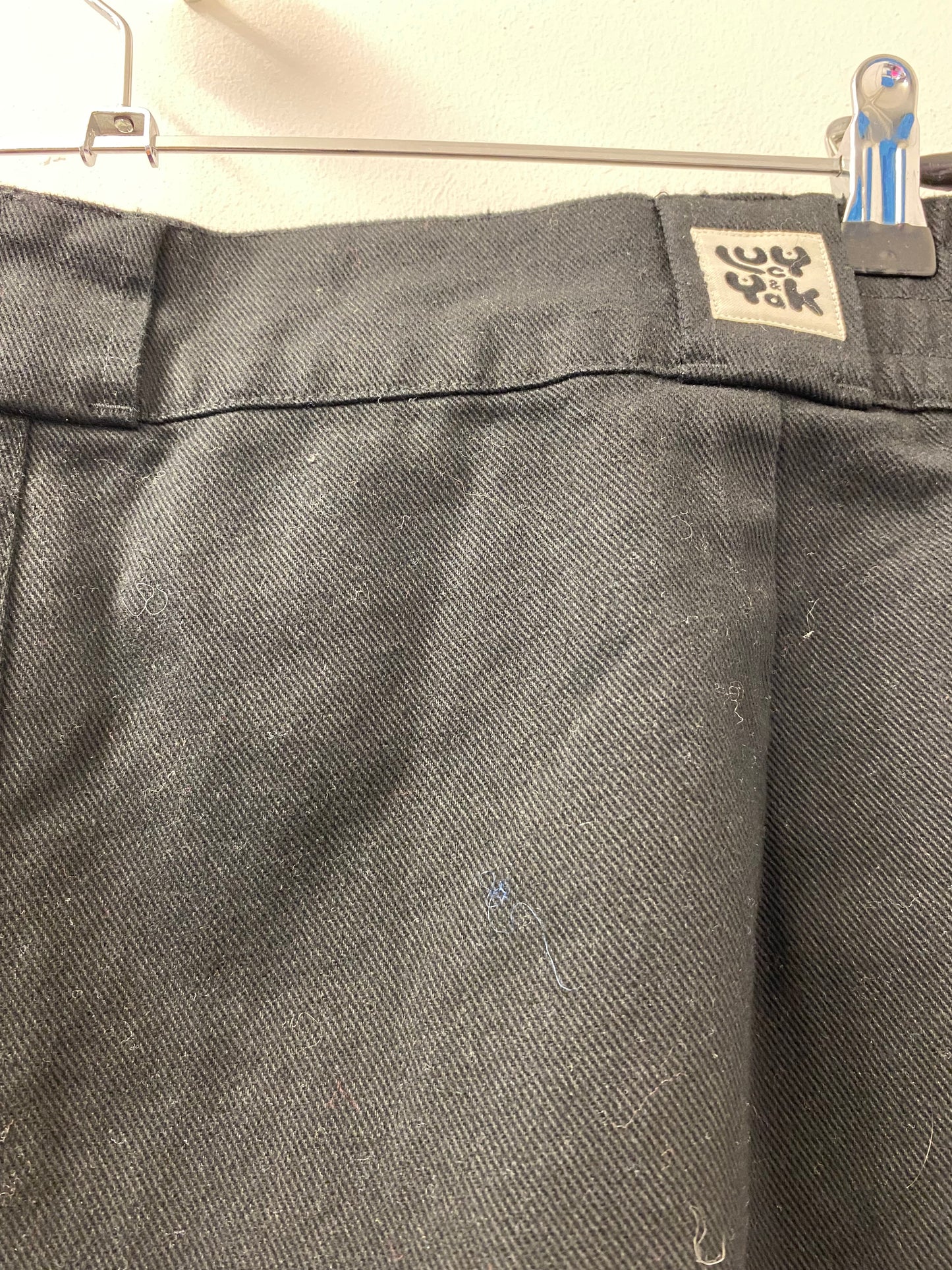 BNWT Lucy and Yak Cole Baggy Wide Leg Denim Jeans Black Size 46R