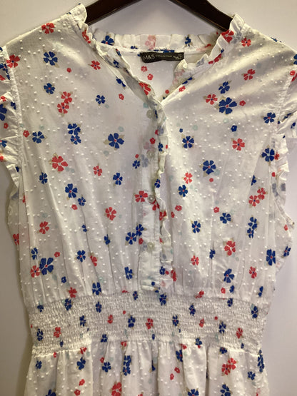 M&S 100% Cotton Floral Dress Size 12