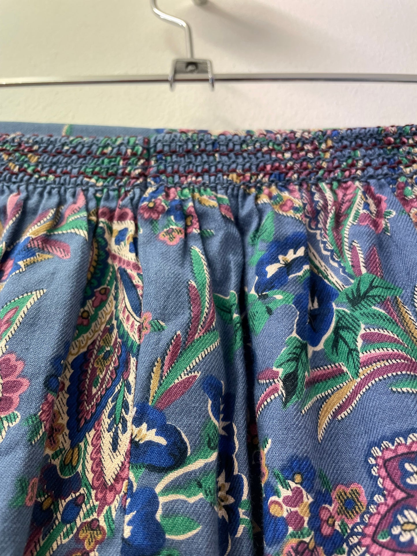 Liberty Vintage/Retro Blue Floral Skirt Size M