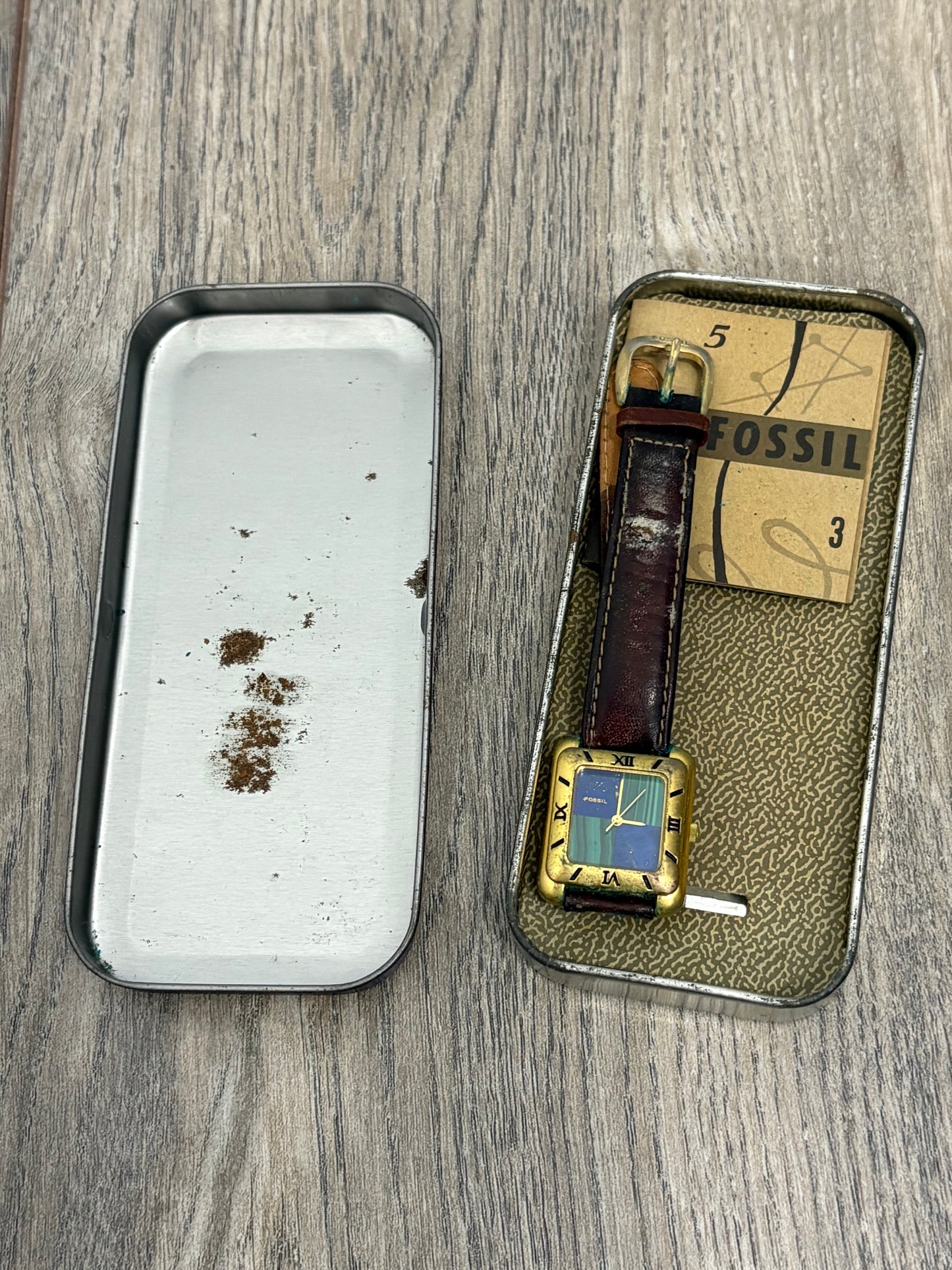 Vintage Fossil Watch with Presentation Tin