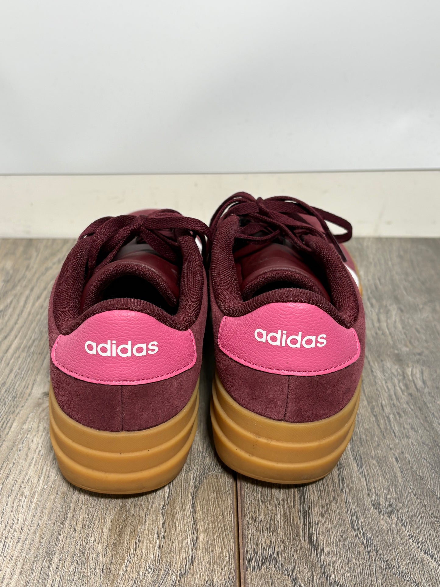 Adidas Womens VL Court Bold Burgundy Trainers Size 3
