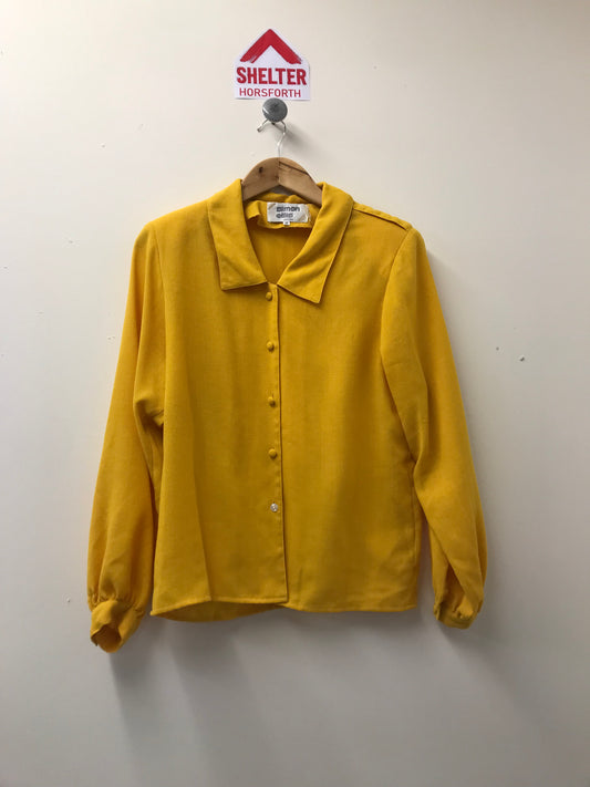 Simon Ellis London Vintage Yellow Blouse Size 12