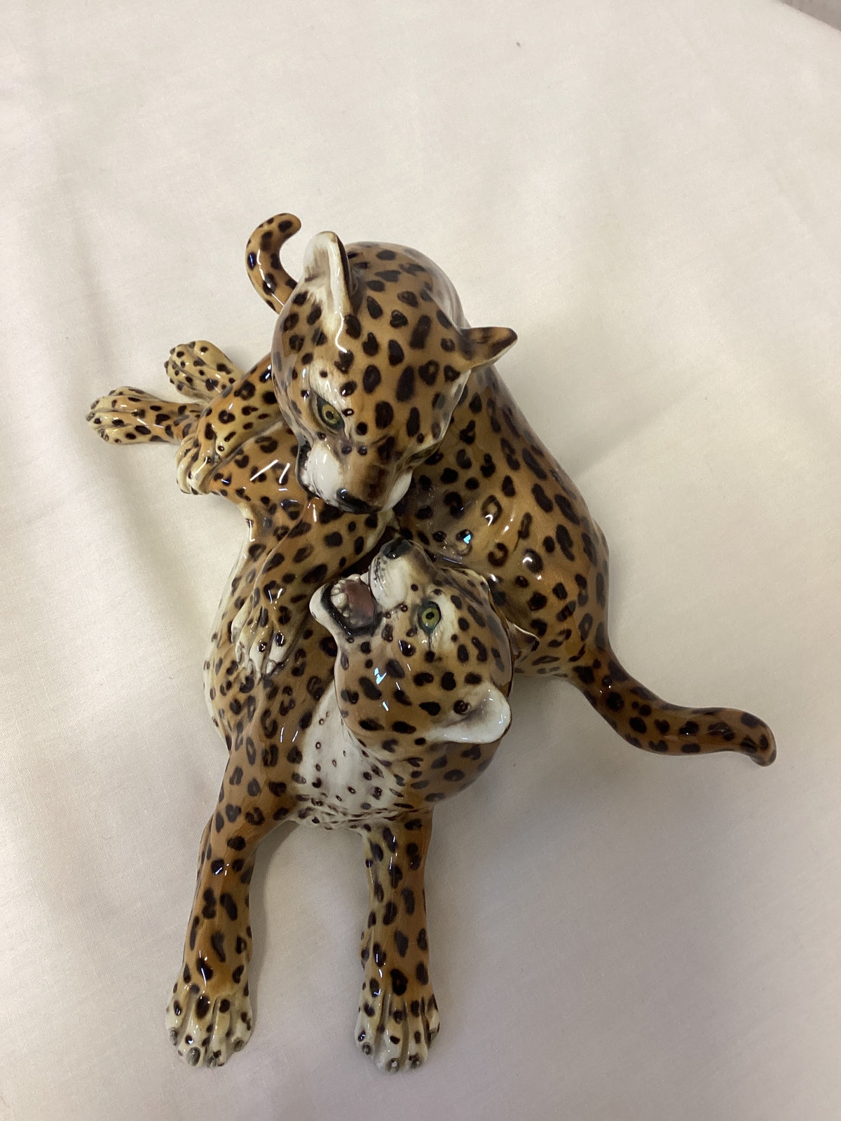 Vintage Porcelain Leopard Figurine