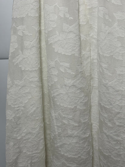 Nobody's Child White Off Shoulder Verna Midi Bridal Dress Size 12