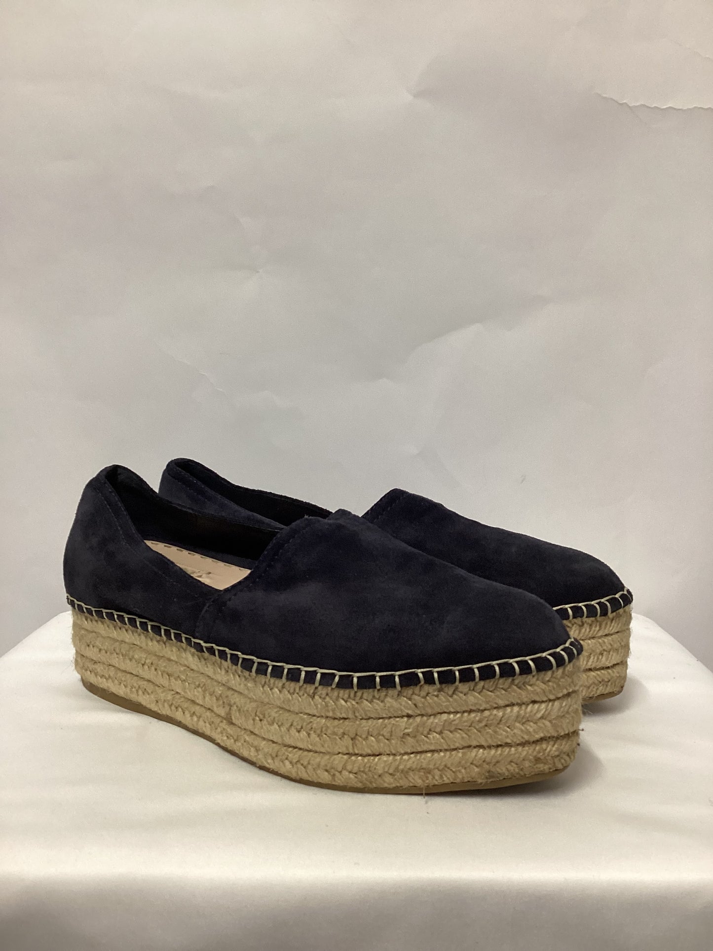 Miu Miu Navy Suede Platform Espadrilles 7.5