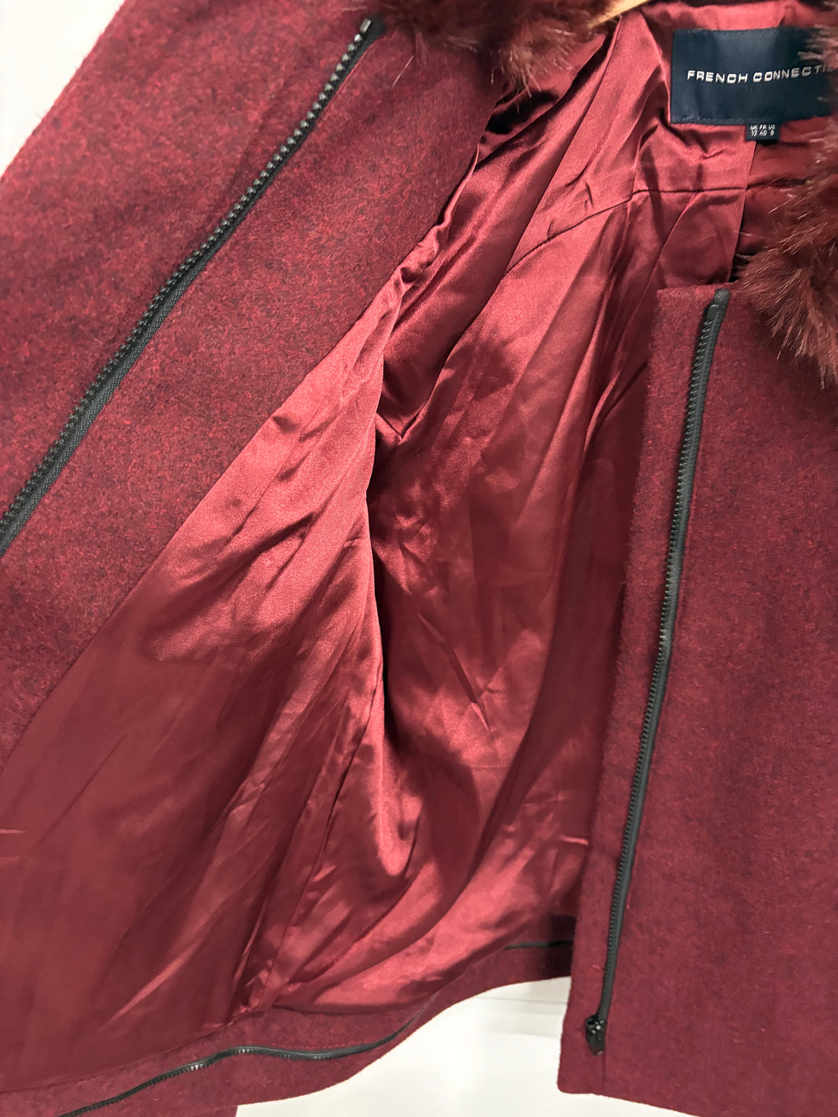 French Connection Red Wool-Blend Women’s Jacket Size 12