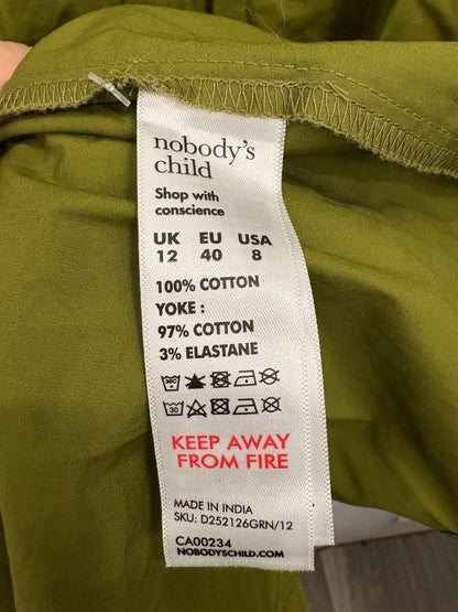 Nobody's Child Green Drop-Waist Cora Midi Dress Size 12 - BNWT