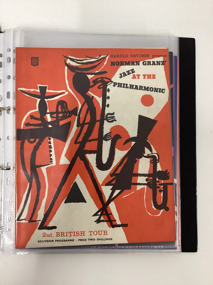 21 Vintage Jazz Programmes In Folder