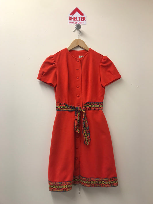 Teena Paige Vintage Orange Dress Size Small