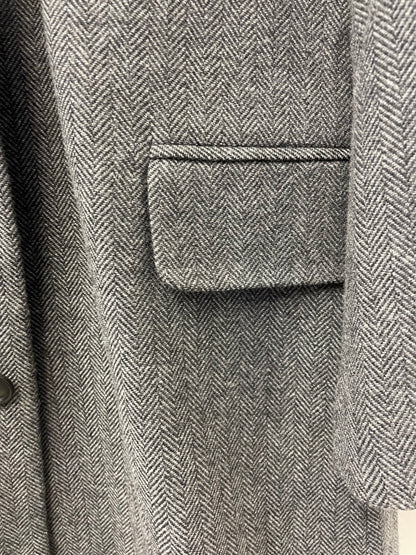 Wool&Cashmere Charcoal Long Over Coat Grey Size 40 Chest