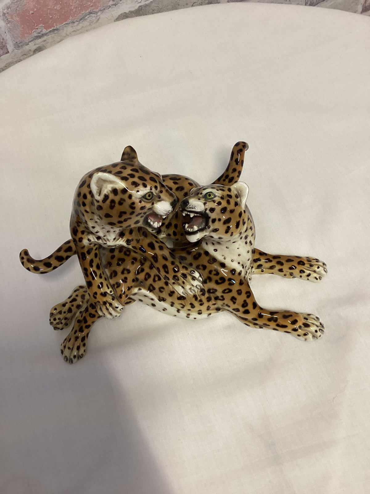 Vintage Porcelain Leopard Figurine
