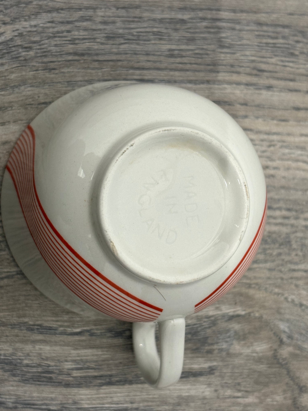 Vintage Johnson Brothers Orbit Red/White 12-Piece Teaset