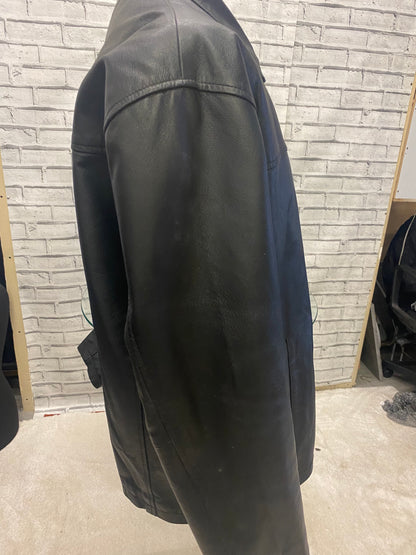 Men’s Black Leather Jacket XL