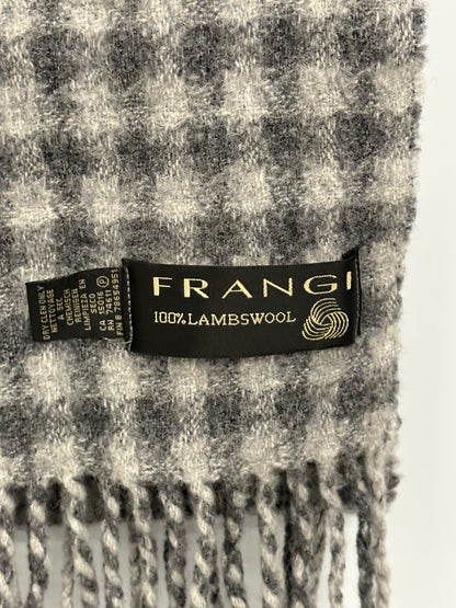 Frangi Gingham Grey Lambswool Scarf