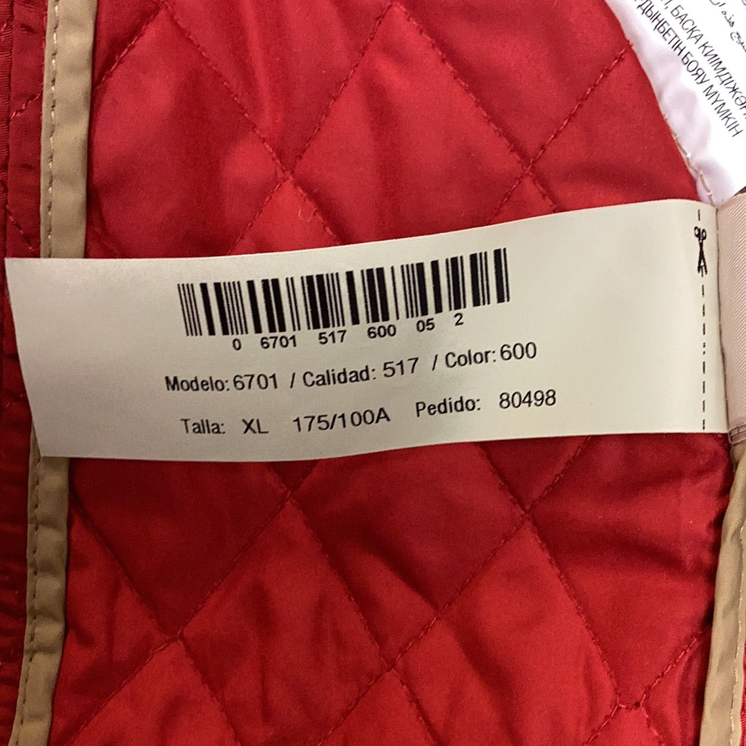 Massimo Dutti Red Quilted Jacket_EUR XL/USA XL