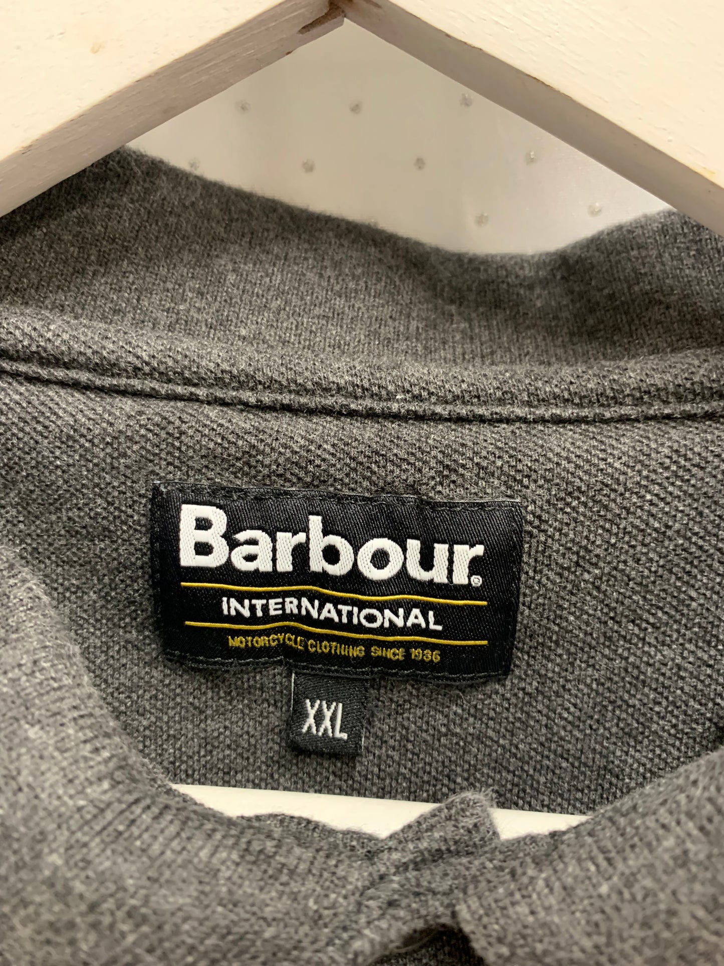 XXL Barbour International Grey Polo Shirt