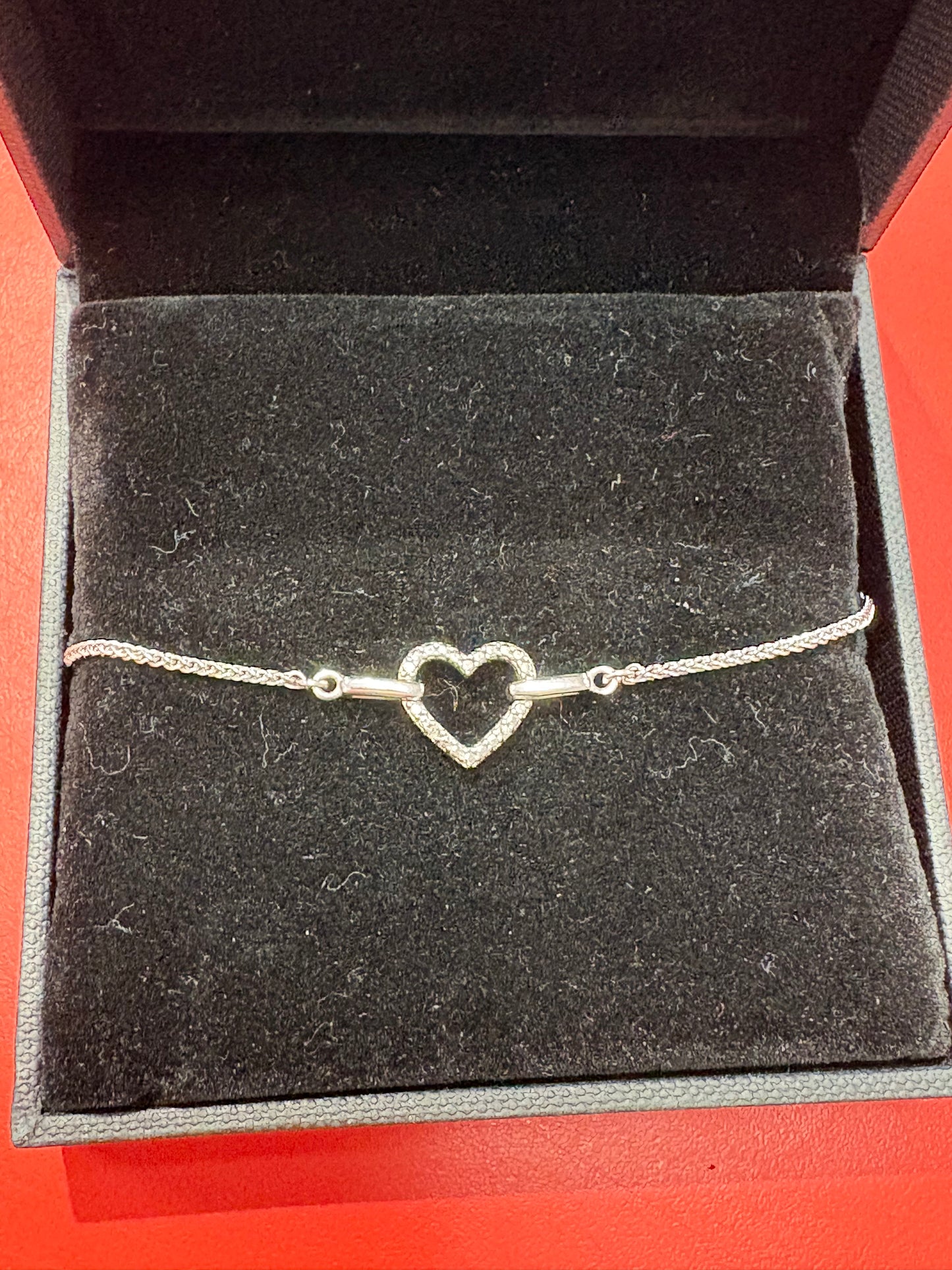 H. Samuel Silver Heart Bracelet