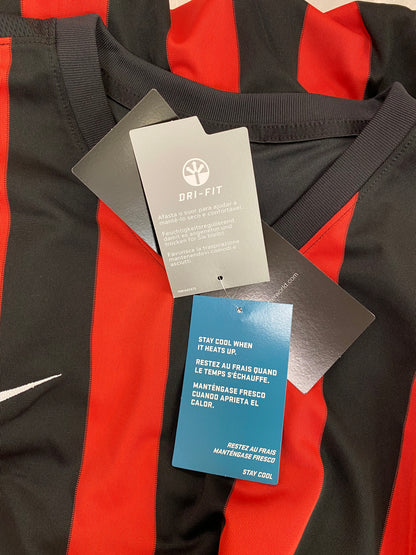 Nike Dri-Fit Football Top Red Black Stripe XXL BNWT
