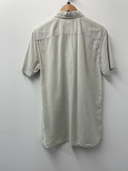 BNWT AllSaints Wayland SS Shirt Beige Size Small