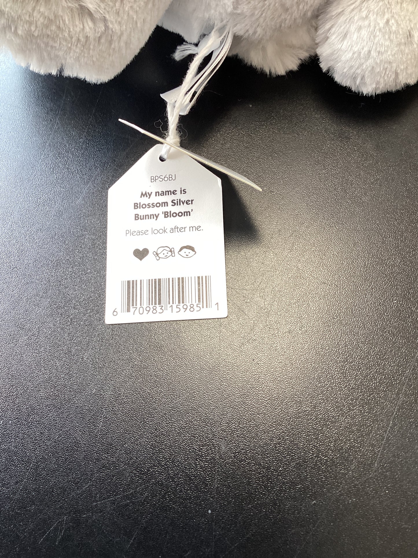 Blossom Silver Bunny JellyCat with tags