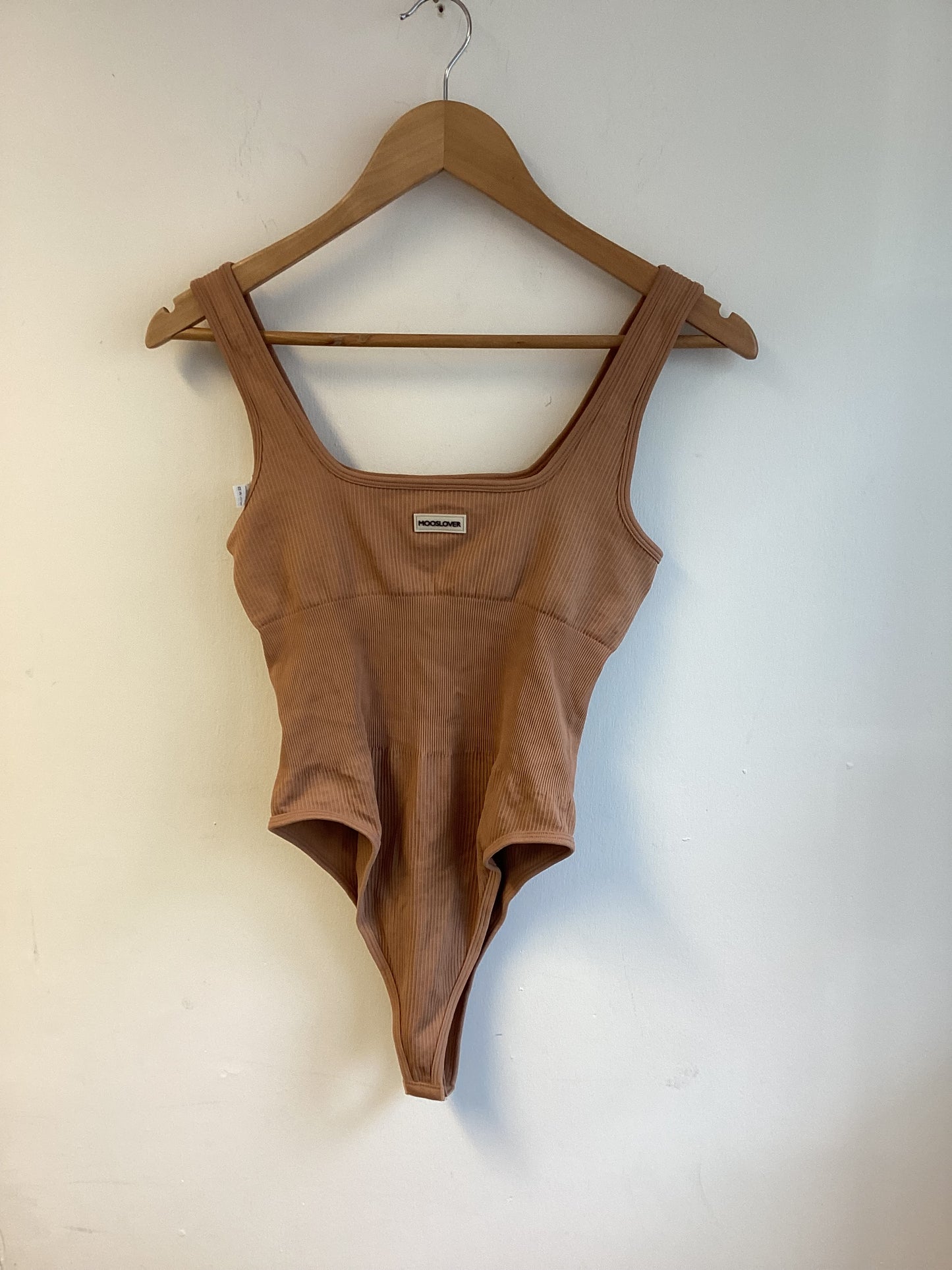 Mooslover, Brown, Bodysuit with Clips, Spandex, Size S