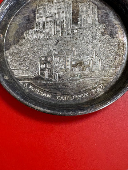 Vintage Durham Cathedral Metal Souvenir Dish