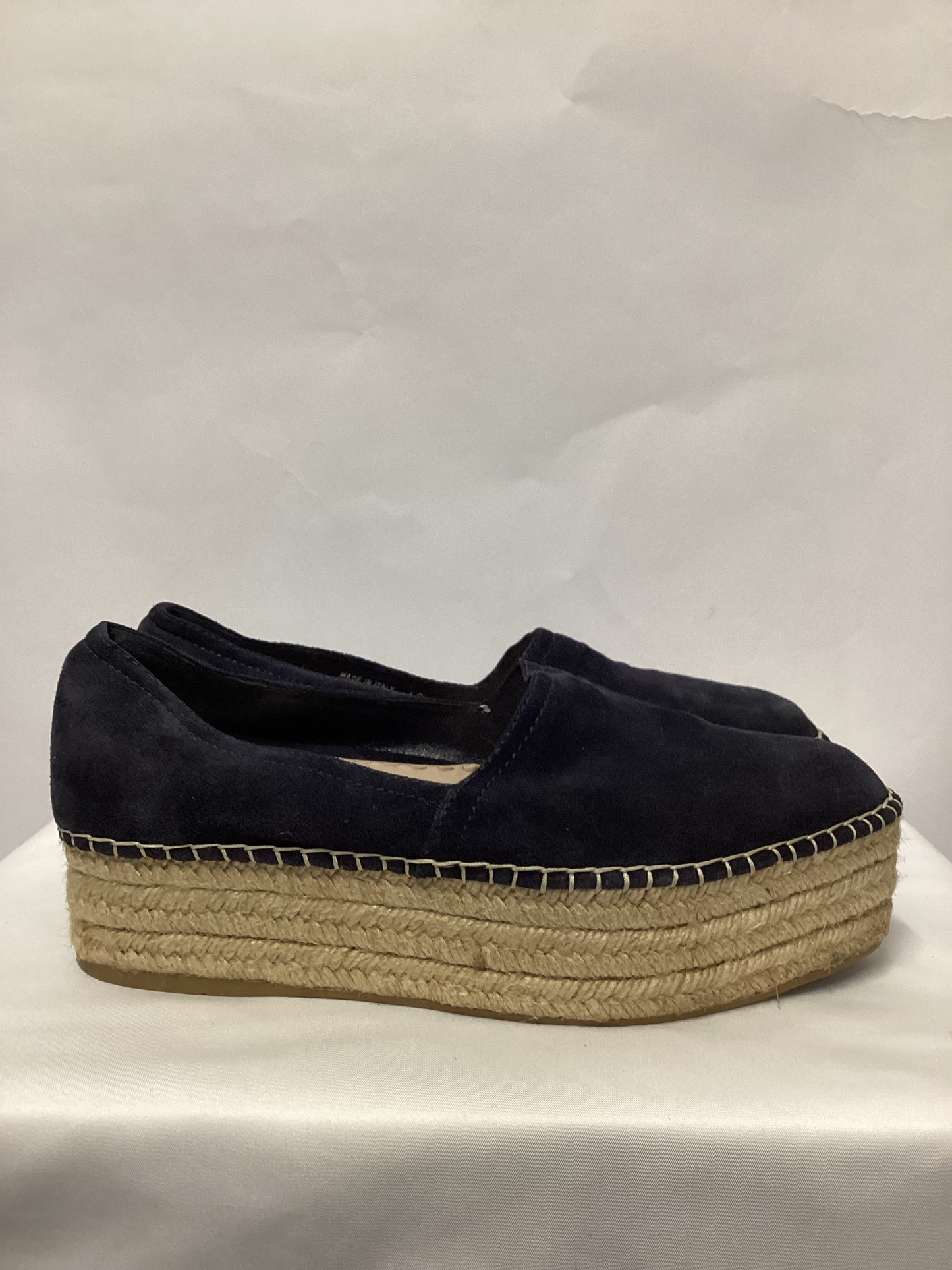 Miu Miu Navy Suede Platform Espadrilles 7.5