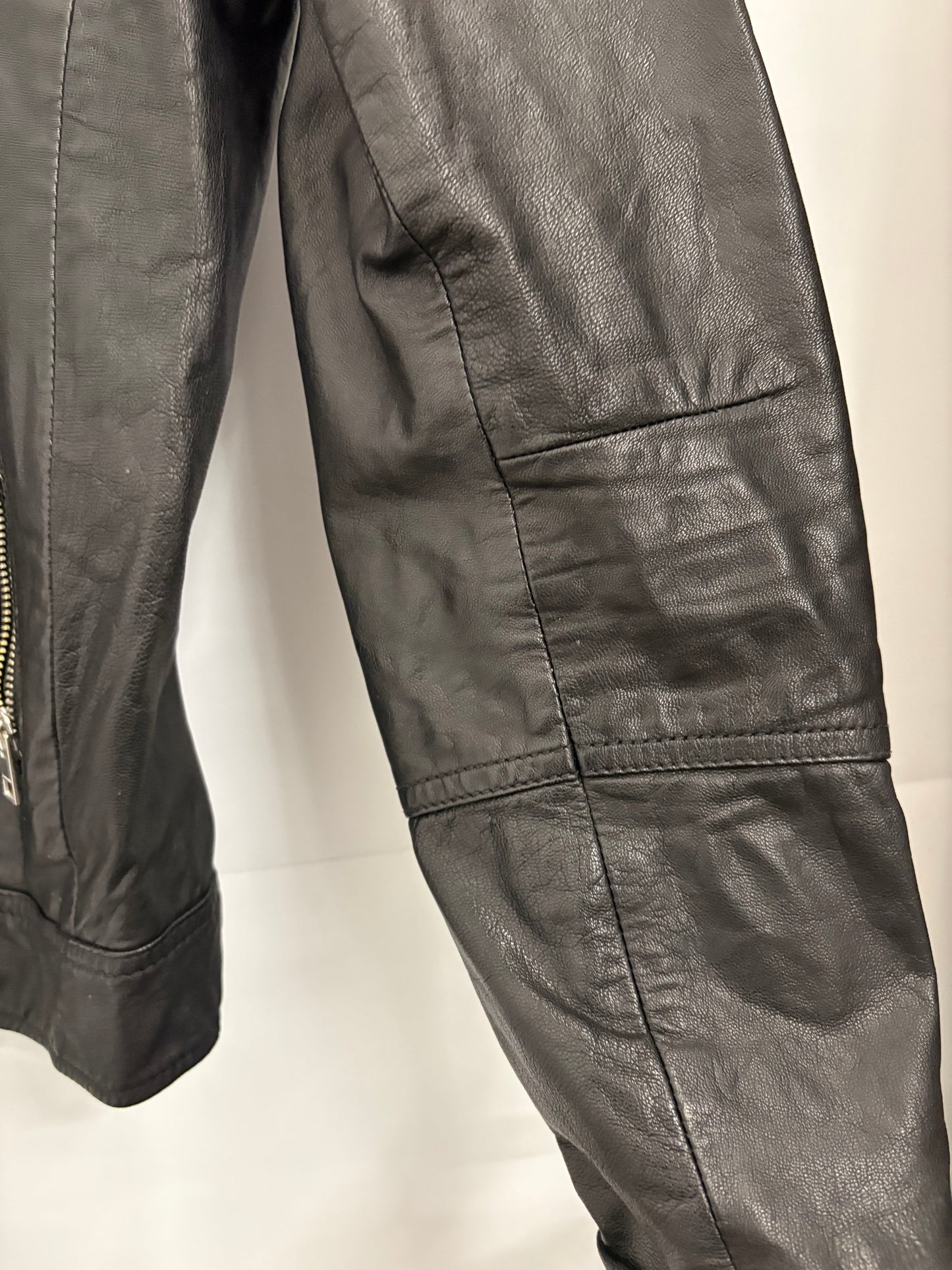 AllSaints Conroy Men’s Leather Biker Jacket Size S