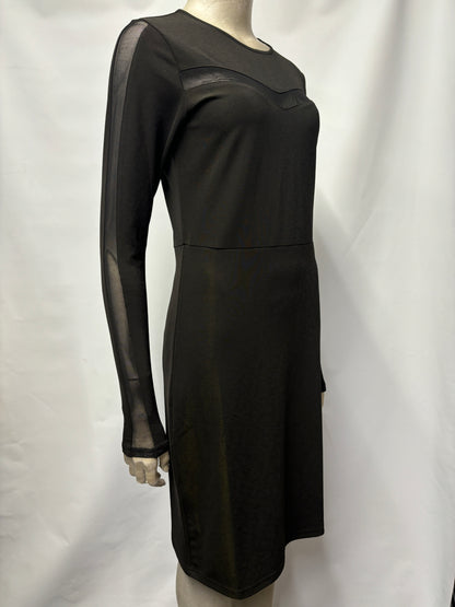 Gestuz Black Long Sleeved Midi Dress Medium