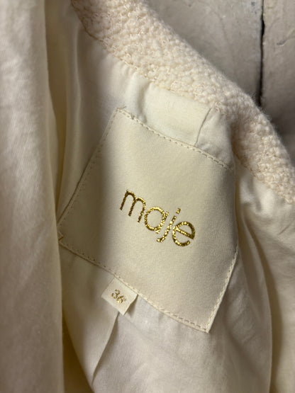 Maje White Wool and Cotton Blend Jacket 8