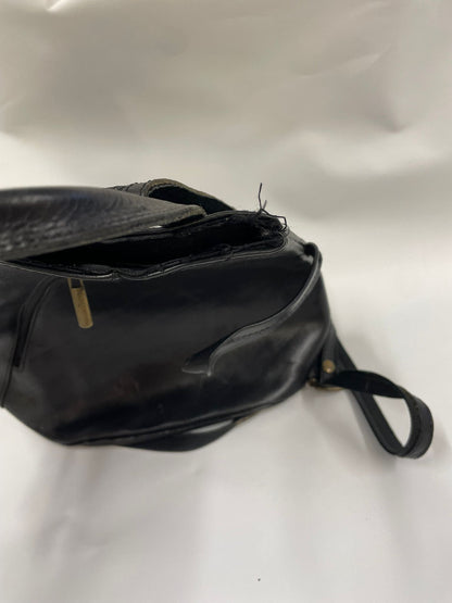 Vintage Paolo Black Leather Backpack