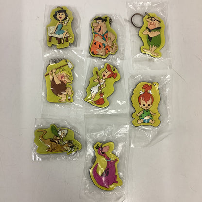 Set Of 8 Vintage The Flintstones Collectable Key Rings