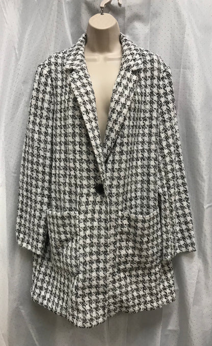 M&Co Black and White Checked Style Jacket Size 16 BNWT