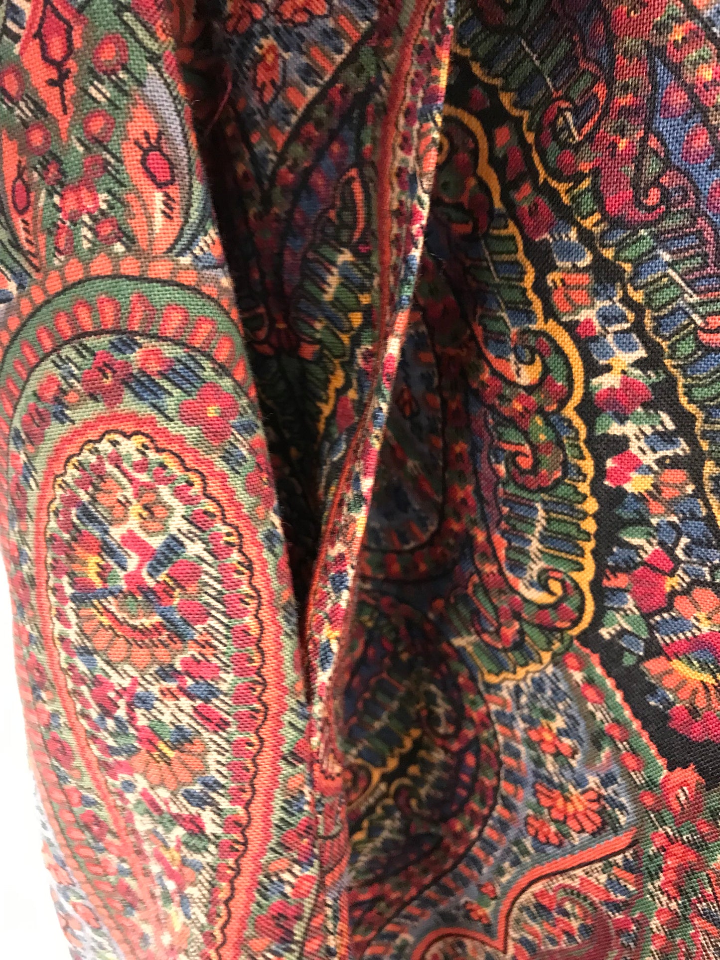 Vintage Multi Coloured Paisley Mid Length Dress