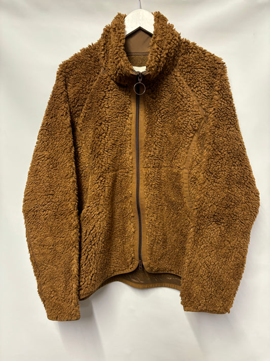 Studio Nicholson Brown Silk and Wool Teddy Fleece L BNWT