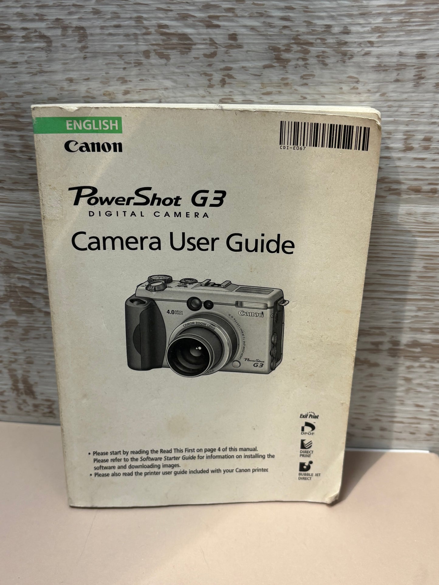 Canon PowerShot G3 Digital Camera (Untested/No Battery)
