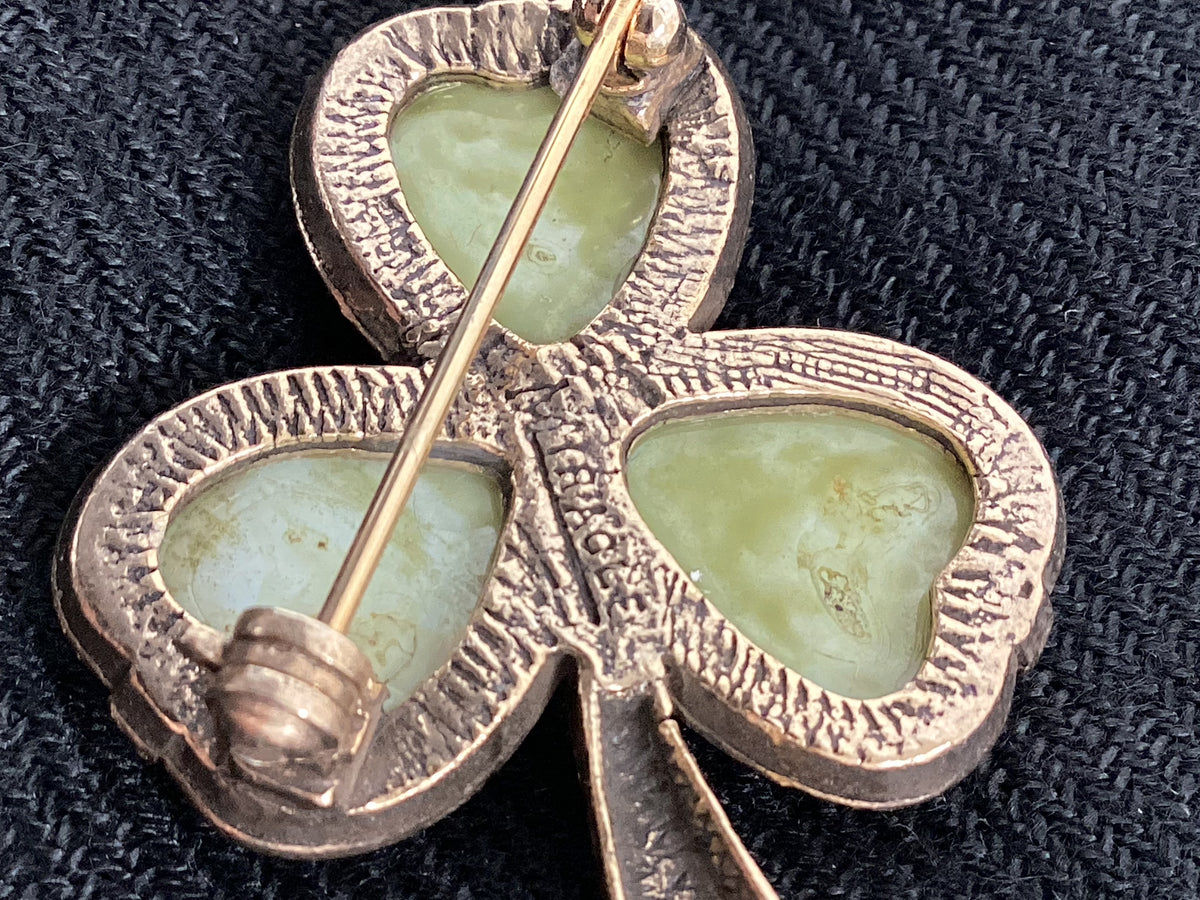 Vintage Shamrock Broach And Tie Pin