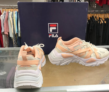 Fila Electrove Chunky Trainer, Peach and White Uk Size 6 Boxed