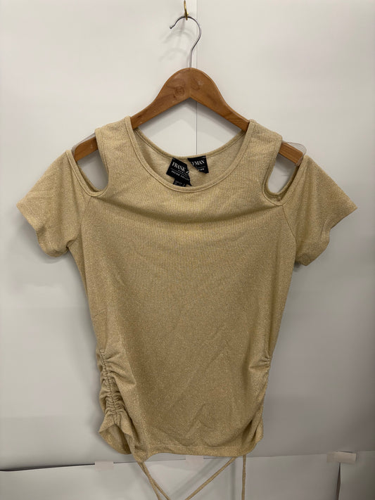Frank Lyman Montreal Design Collection Metallic Gold Womens Shoulder Top Size 10 - BNWT