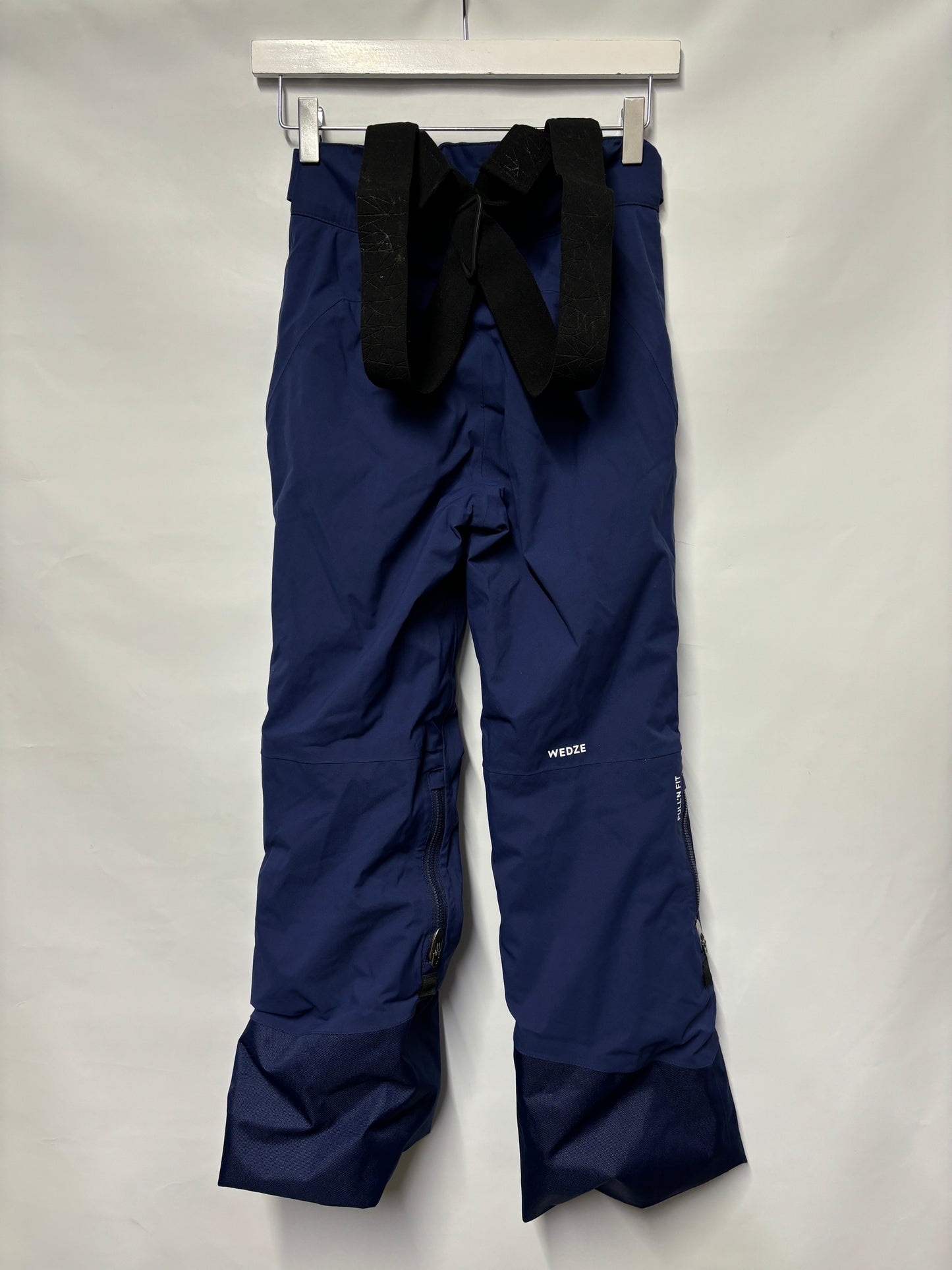 Wedze Dark Blue Piste 900 Pull'n Fit Suspender Salopettes 10 Yrs