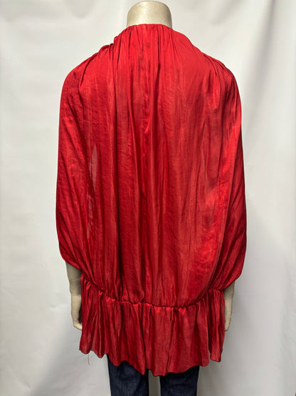 Ann Demeulemester Red Ruffled Top 10