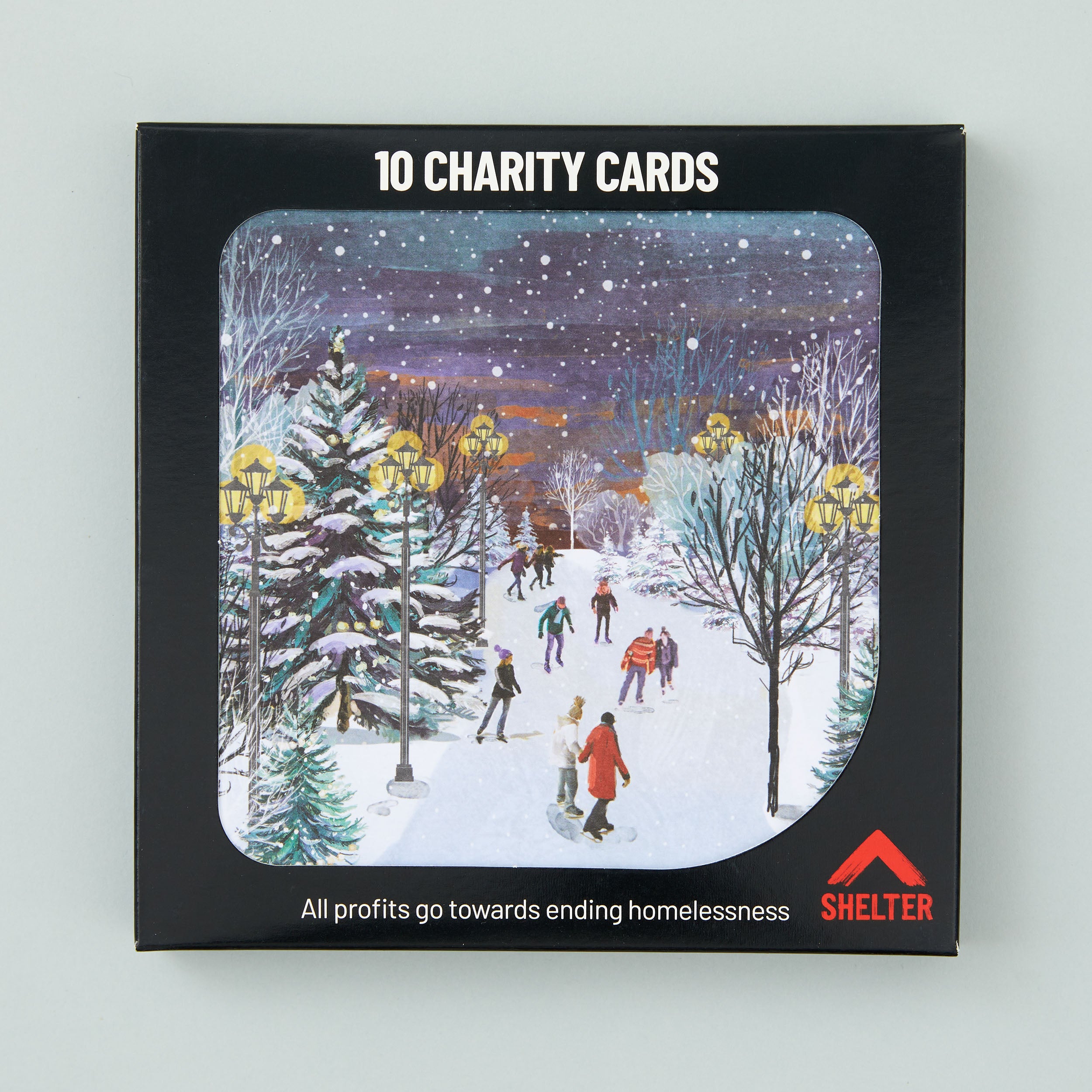 Skating on the Stream Charity Christmas Cards Pack of 10