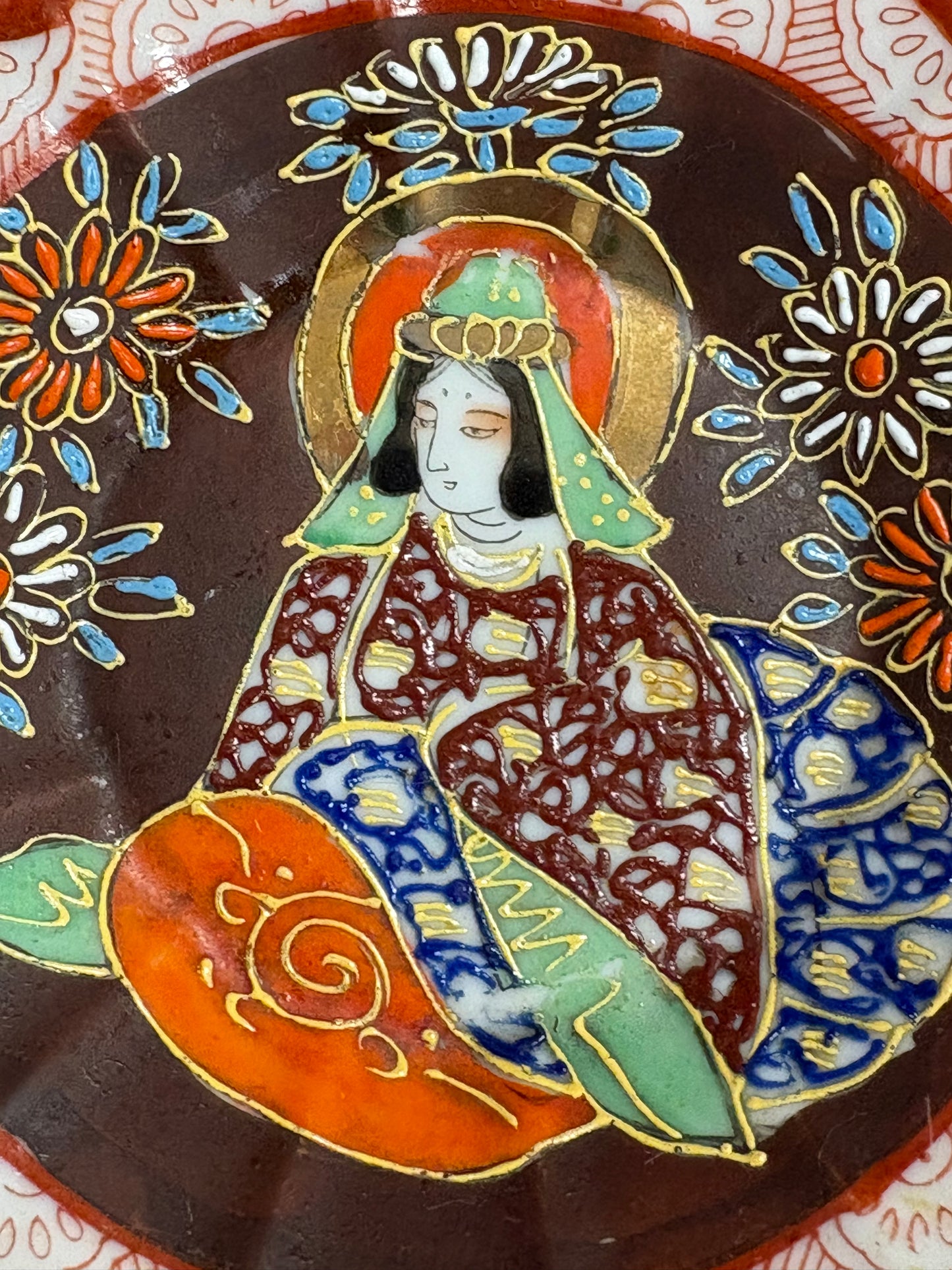 Antique Japanese Porcelain Satsuma Pottery Plate