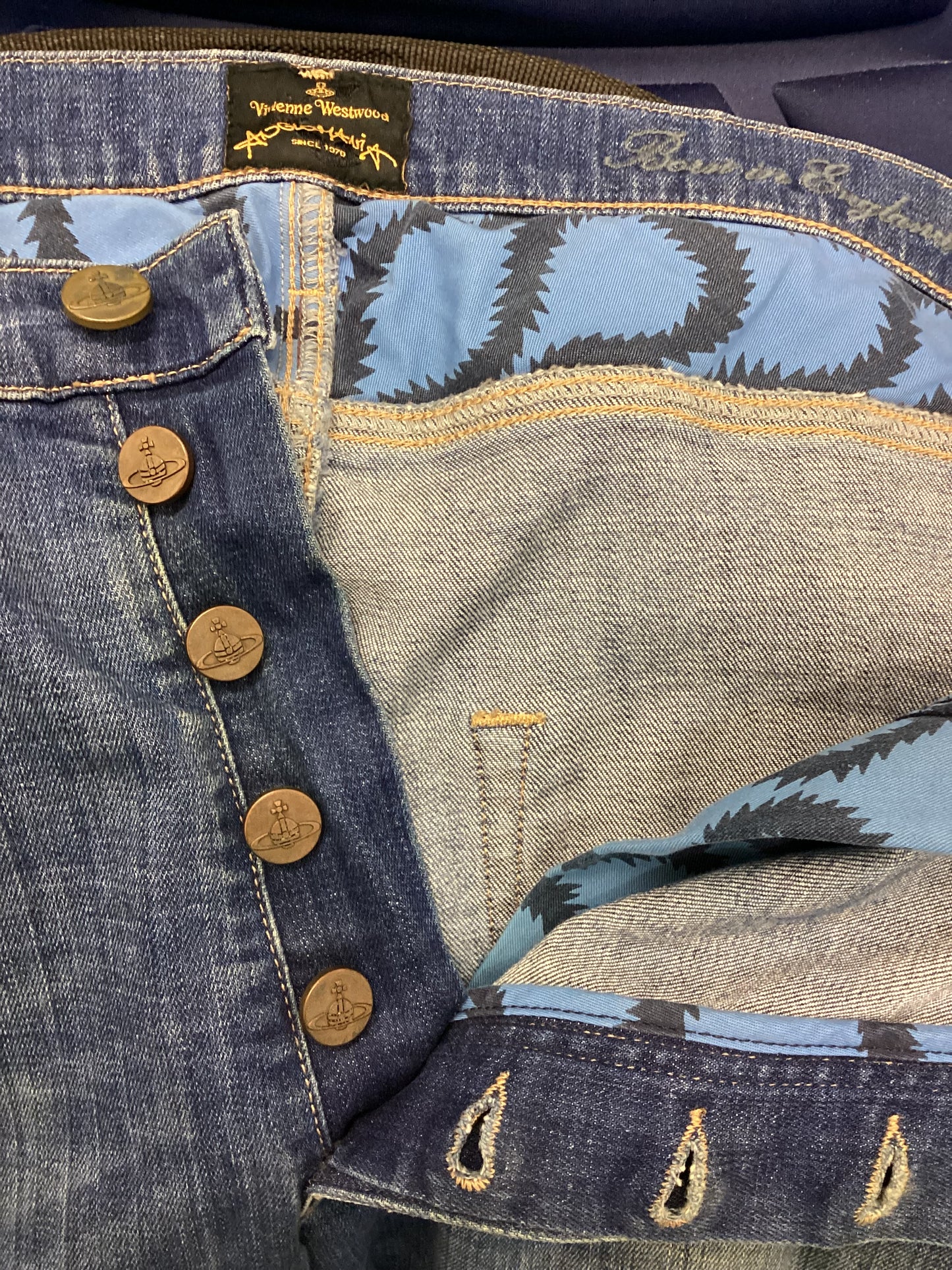 Vivienne Westwood Anglomania Mens Blue Denim Jeans W34
