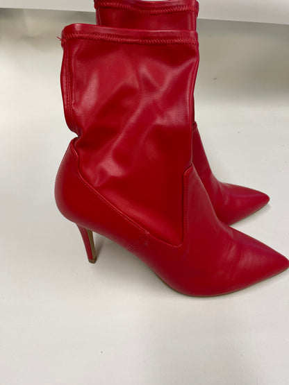 Faith Red Ankle Boots Size 7