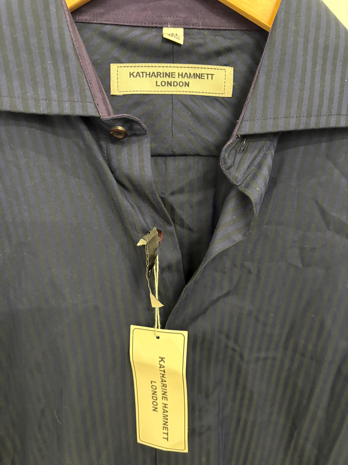 Katharine Hamnett London Mens Navy Dress Shirt Size M