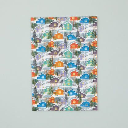 A sheet of Nordic Houses gift wrap.