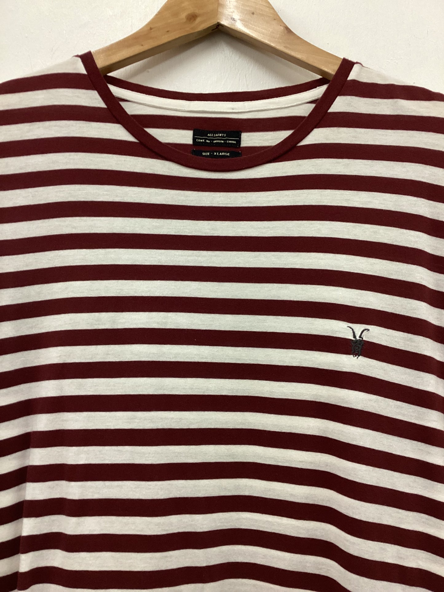 AllSaints XL Mens Striped T Shirt