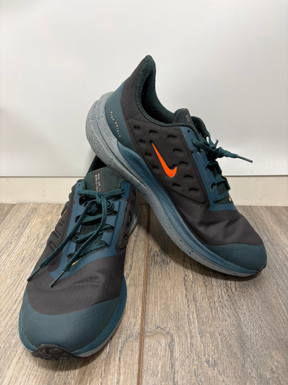 Nike Air Winflo 9 Shield Black/Blue Trainers Size 10