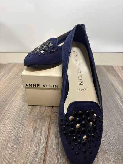 Anne Klein Womens Della Navy Blue Loafers Size 6